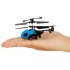 2 Channels Infrared Handle Remote controlled Helicopter with Gyroscopes Mini Airplane Model Cartoon Intellectual Toy blue