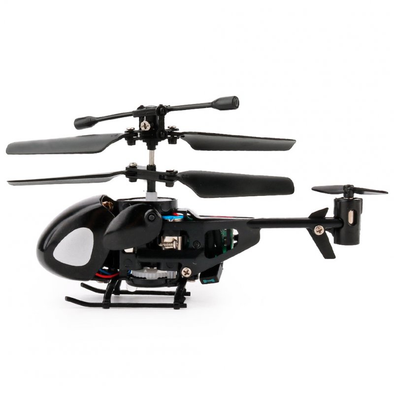 2 Channels Infrared Handle Remote-controlled Helicopter with Gyroscopes Mini Airplane Model Cartoon Intellectual Toy black