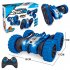 2 In 1 2 4G RC Car Double Sided Rolling Electric Tank Car Rechargeable Remote Control Stunt Vehicle Toys For Birthday Christmas Gifts dark green