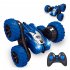 2 In 1 2 4G RC Car Double Sided Rolling Electric Tank Car Rechargeable Remote Control Stunt Vehicle Toys For Birthday Christmas Gifts dark green