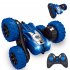 2 In 1 2 4G RC Car Double Sided Rolling Electric Tank Car Rechargeable Remote Control Stunt Vehicle Toys For Birthday Christmas Gifts dark green