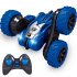 2 In 1 2 4G RC Car Double Sided Rolling Electric Tank Car Rechargeable Remote Control Stunt Vehicle Toys For Birthday Christmas Gifts dark green