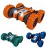 2 In 1 2 4G RC Car Double Sided Rolling Electric Tank Car Rechargeable Remote Control Stunt Vehicle Toys For Birthday Christmas Gifts dark green