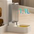 2 In 1 Automatic Food And Water Dispenser Gravity Water Bowl Automatic Pet Feeder And Water Dispenser Set For All Sizes Pets Cats Dogs boxed White