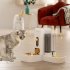 2 In 1 Automatic Food And Water Dispenser Gravity Water Bowl Automatic Pet Feeder And Water Dispenser Set For All Sizes Pets Cats Dogs boxed White
