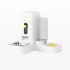 2 In 1 Automatic Food And Water Dispenser Gravity Water Bowl Automatic Pet Feeder And Water Dispenser Set For All Sizes Pets Cats Dogs boxed White