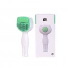 2 In 1 Cat Cleaning Brush With Unique Cleaning Wipes Device Grooming Brush For Shedding Long Short Haired Cats Dogs White and green 099911