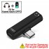2 In 1 Earphone  Charging  Cable  Converter  Usb 3 5 To Type C Otg Adapter  Compatible For Macbookpro Xiaomi Huawei Type c black