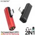 2 In 1 Earphone  Charging  Cable  Converter  Usb 3 5 To Type C Otg Adapter  Compatible For Macbookpro Xiaomi Huawei Type c black