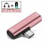 2 In 1 Earphone  Charging  Cable  Converter  Usb 3 5 To Type C Otg Adapter  Compatible For Macbookpro Xiaomi Huawei Type c black
