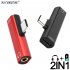 2 In 1 Earphone  Charging  Cable  Converter  Usb 3 5 To Type C Otg Adapter  Compatible For Macbookpro Xiaomi Huawei Type c black