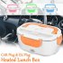 2 In 1 Electric Heating Lunch  Box Thermal Food Warmer Container For Home Car Eu Plug green