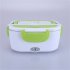 2 In 1 Electric Heating Lunch  Box Thermal Food Warmer Container For Home Car Eu Plug green