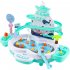 2 In 1 Electronic Fishing Game Toys With Sound Light USB Powered Maglev Track Fishing Pool Educational Toys For Kids Gifts Lake Green