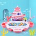 2 In 1 Electronic Fishing Game Toys With Sound Light USB Powered Maglev Track Fishing Pool Educational Toys For Kids Gifts Lake Green