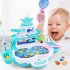 2 In 1 Electronic Fishing Game Toys With Sound Light USB Powered Maglev Track Fishing Pool Educational Toys For Kids Gifts Lake Green