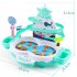 2 In 1 Electronic Fishing Game Toys With Sound Light USB Powered Maglev Track Fishing Pool Educational Toys For Kids Gifts Lake Green