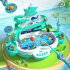 2 In 1 Electronic Fishing Game Toys With Sound Light USB Powered Maglev Track Fishing Pool Educational Toys For Kids Gifts Lake Green