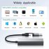 2 In 1 Ethernet Adapter USB To 1000 100Mbps Network Adapter RJ45 Wired LAN Adapter For Laptop PC 1000Mbps Silver