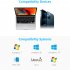 2 In 1 Ethernet Adapter USB To 1000 100Mbps Network Adapter RJ45 Wired LAN Adapter For Laptop PC 1000Mbps Silver