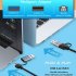 2 In 1 Ethernet Adapter USB To 1000 100Mbps Network Adapter RJ45 Wired LAN Adapter For Laptop PC 1000Mbps Silver