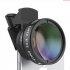 2 In 1 Macro lens 0 45x 49mm Uv Wide Angle External Micro Len Professional Hd Phone Camera Lens black
