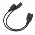 2 In 1 Micro Usb Otg Data  Cable Host Power Y Splitter Can Be Externally Powered For Mobile Phone Tablet Compatible For Android Windows black