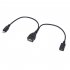 2 In 1 Micro Usb Otg Data  Cable Host Power Y Splitter Can Be Externally Powered For Mobile Phone Tablet Compatible For Android Windows black