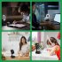 2 In 1 Mini Cooling Fan With Led Light Portable Foldable Adjustable Height Angle Usb Rechargeable Air Cooler Fan White