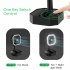 2 In 1 Mini Cooling Fan With Led Light Portable Foldable Adjustable Height Angle Usb Rechargeable Air Cooler Fan White