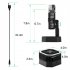 2 In 1 Mini Cooling Fan With Led Light Portable Foldable Adjustable Height Angle Usb Rechargeable Air Cooler Fan White