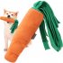 2 In 1 Pet Dog Puzzle Toys Bite resistant Tear resistant Carrot Shape Hide Seek Toy For Small Medium Dogs orange