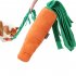 2 In 1 Pet Dog Puzzle Toys Bite resistant Tear resistant Carrot Shape Hide Seek Toy For Small Medium Dogs orange