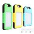 2 In 1 Solar Powered Power Bank Waterproof Dustproof Shockproof Dual USB Output Portable Solar Charger Green