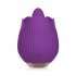 2 In 1 Women Rose Vibrator Sex Toys 9 Vibration Modes Clitoris Sucker Stimulator Tongue Masturbator Sex Toy purple