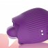 2 In 1 Women Rose Vibrator Sex Toys 9 Vibration Modes Clitoris Sucker Stimulator Tongue Masturbator Sex Toy purple