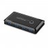2 In 4 Out USB Switcher Computer Share Adapter Plug and Play USB Devices Printer Compatible for Windows Linux Mac OS black