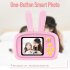 2 Inch HD Screen Digital Mini Camera Kids Cartoon Cute Camera Toys Outdoor Photography Props for Child  White rabbit