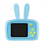 2 Inch HD Screen Digital <span style='color:#F7840C'>Mini</span> Camera Kids Cartoon Cute Camera Toys Outdoor Photography Props for Child Blue rabbit