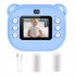 2 Inch Kids Camera 1080P Video Recorder Portable Digital Camera Toy Photo Instant Printing Mini Toddler Camera Blue