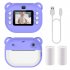 2 Inch Kids Camera 1080P Video Recorder Portable Digital Camera Toy Photo Instant Printing Mini Toddler Camera Blue