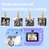 2 Inch Kids Camera 1080P Video Recorder Portable Digital Camera Toy Photo Instant Printing Mini Toddler Camera Blue