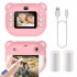 2 Inch Kids Camera 1080P Video Recorder Portable Digital Camera Toy Photo Instant Printing Mini Toddler Camera Blue