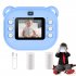 2 Inch Kids Camera 1080P Video Recorder Portable Digital Camera Toy Photo Instant Printing Mini Toddler Camera Blue