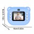 2 Inch Kids Camera 1080P Video Recorder Portable Digital Camera Toy Photo Instant Printing Mini Toddler Camera Blue