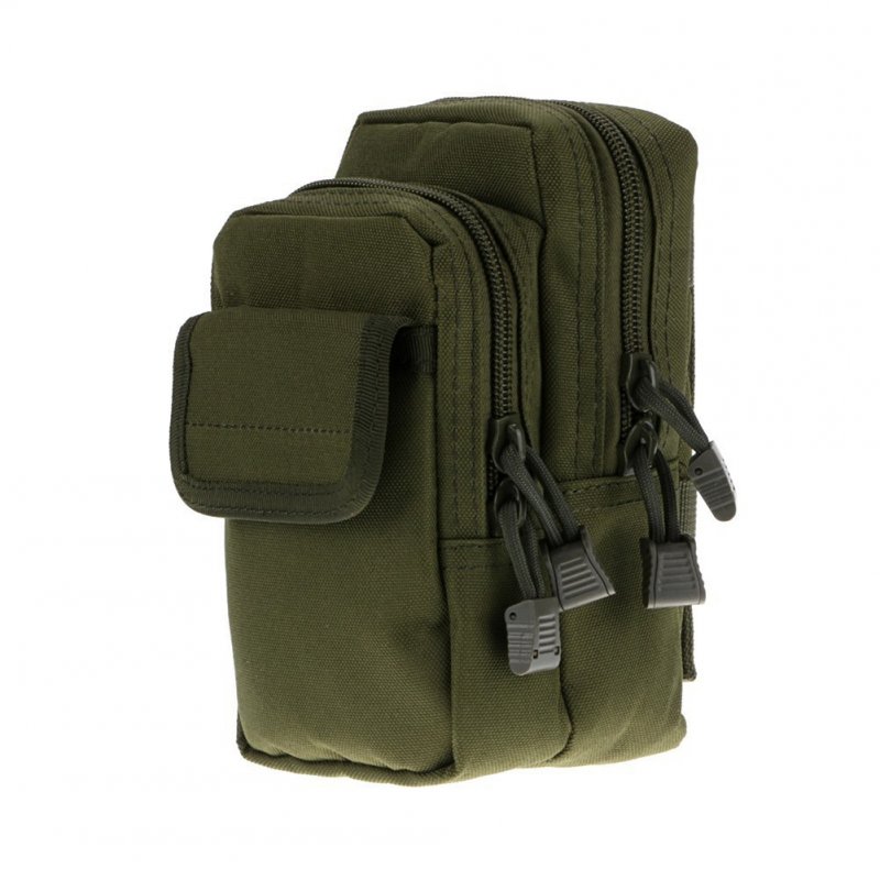 2-Layer Pouch Waist Pack Bag Fanny Pack Pocket ArmyGreen_17.5x10x8.5cm