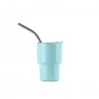2 Oz Mini Tumbler Shot Glass With Straw And Lid Stainless Steel Double Wall Insulated Vacuum Cups Shot Glass Tumblers For Cocktail Coffee Whiskey Beer light blue 2oz/60ml