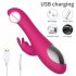 2 PCS Dual G Spot Rabbit Vibrator Clitoral Massager Nipple Stimulator Vibrator Sex Toys For Female Couples Women Purple