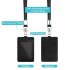 2 Pack Badge Holders Set PU Leather Vertical ID Badge Card Holder With Lanyard Retractable Badge Reel ID Card Holder For Nurse Teacher Office as picture show