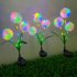 2 Pack Solar 3 head Flowers Light Outdoor IP65 Waterproof 2 Modes 3 in 1 Flowers Solar Powered Lights For Garden Yard Decor Colorful light